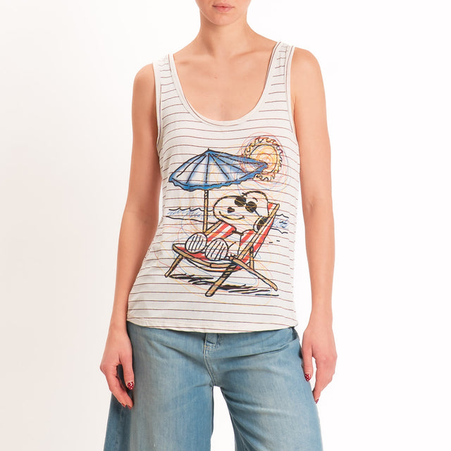 Souvenir-Top a righe SNOOPY - sand/rame