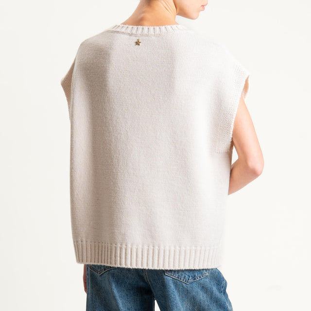 Souvenir- Maglia Charlie Brown misto alpaca - panna