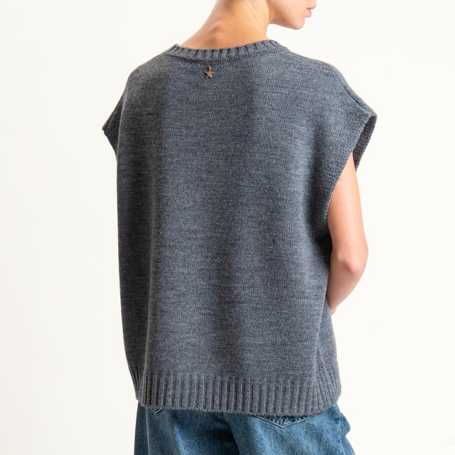 Souvenir- Maglia Charlie Brown misto alpaca - antracite