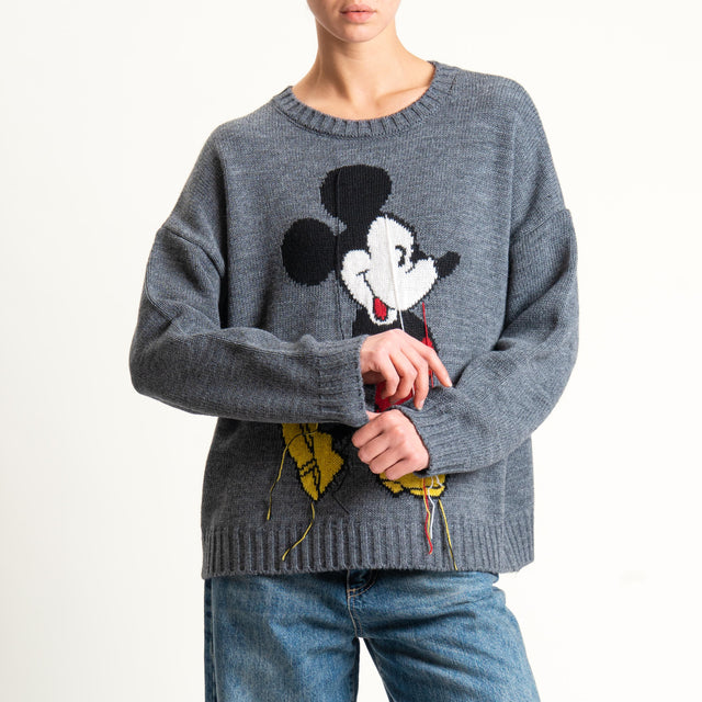 Souvenir-Maglia topolino misto alpaca - antracite