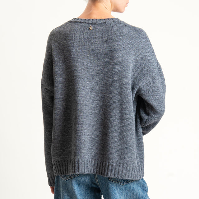 Souvenir-Maglia topolino misto alpaca - antracite