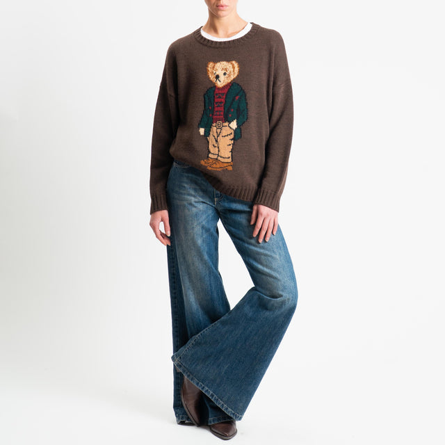 Souvenir-Maglia orsetto misto alpaca - moro