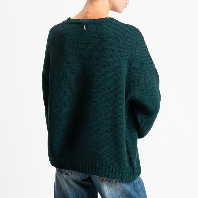 Souvenir-Maglia orsetto misto alpaca - Verde