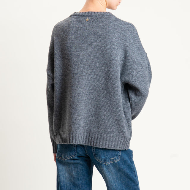 Souvenir-Maglia Charlie Brown misto lana - antracite