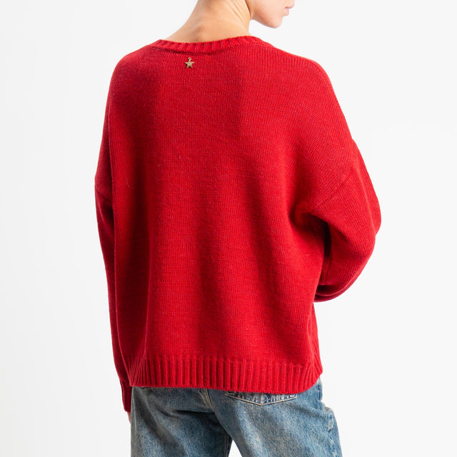 Souvenir-Maglia orsetto paillettes - rosso