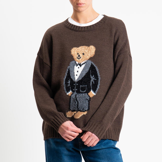 Souvenir-Maglia orsetto misto alpaca - moro