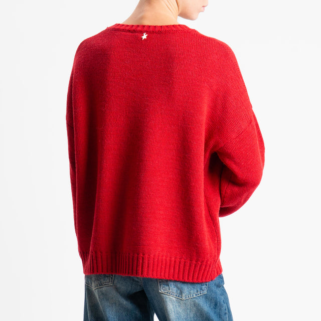 Souvenir-Maglia orsetto misto alpaca - rosso
