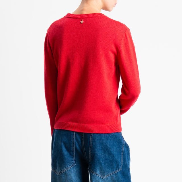 Souvenir-Maglia orsetto misto cashmere - rosso
