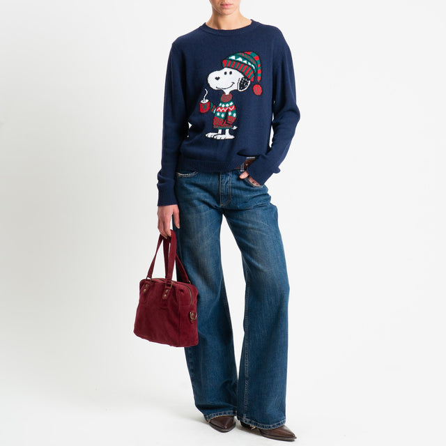 Souvenir-Maglia Snoopy misto cashmere - Blu