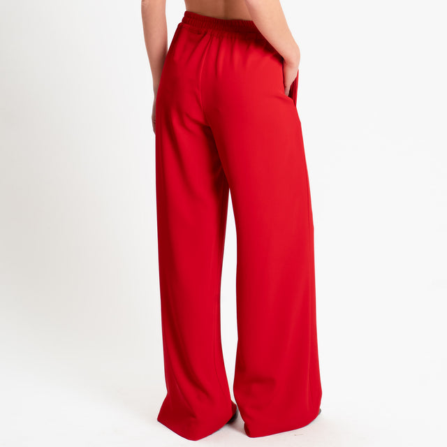Souvenir-Pantalone tessuto fluido elastico dietro - rosso