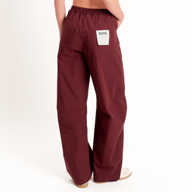Souvenir-Pantalone GAYA barrel in popeline elasticizzato - india