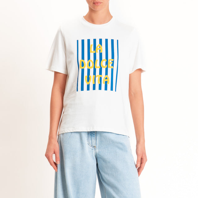 Souvenir-T-shirt "LA DOLCE VITA" - Bianco