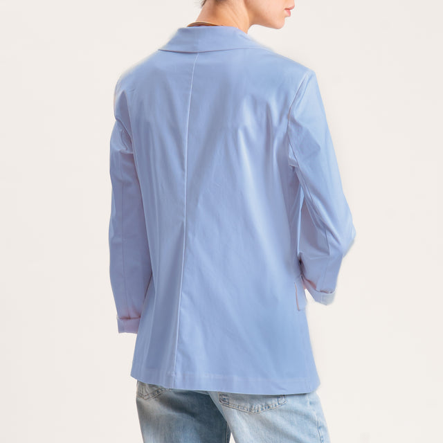 Souvenir-Giacca un bottone cotone super light elas - azzurro