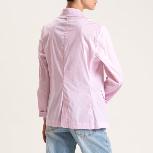 Souvenir-Giacca un bottone cotone super light elasticizzato - rosa