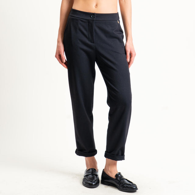 Souvenir-Pantalone elastico dietro - nero