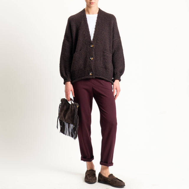 Souvenir-Pantalone elastico dietro - vino