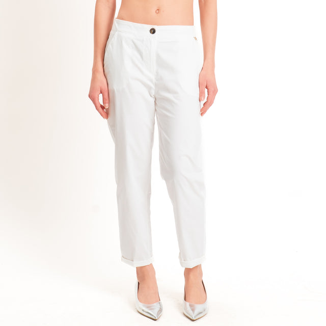 Souvenir-Pantalone MIA chino elastico dietro - bianco