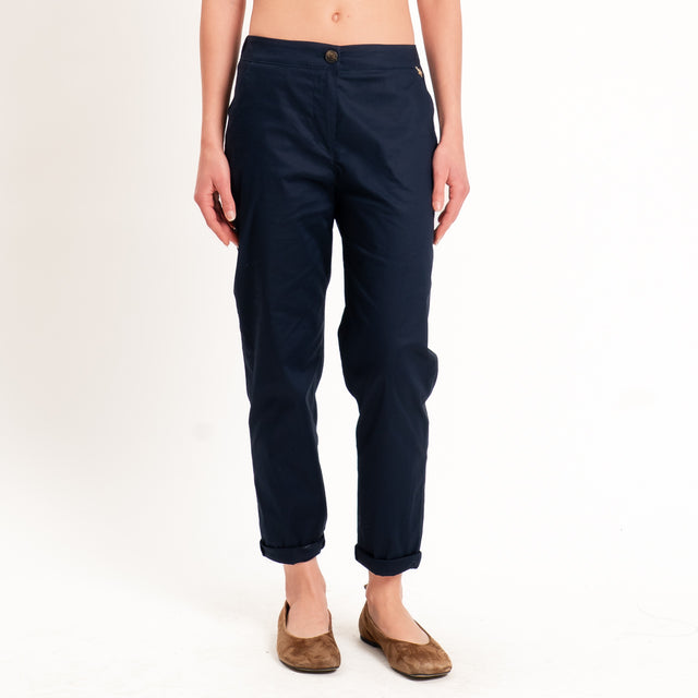 Souvenir-Pantalone MIA chino elastico dietro - blu