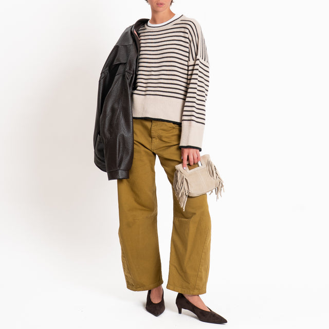 Souvenir-Maglia righe misto cashmere - beige/moro