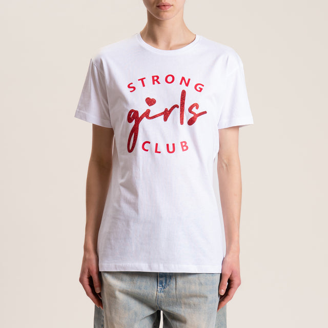 Souvenir-T-shirt "STRONG GIRLS CLUB" - bianco