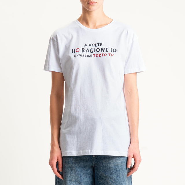 Souvenir-T-shirt " A VOLTE HO RAGIONE IO..." - bianco