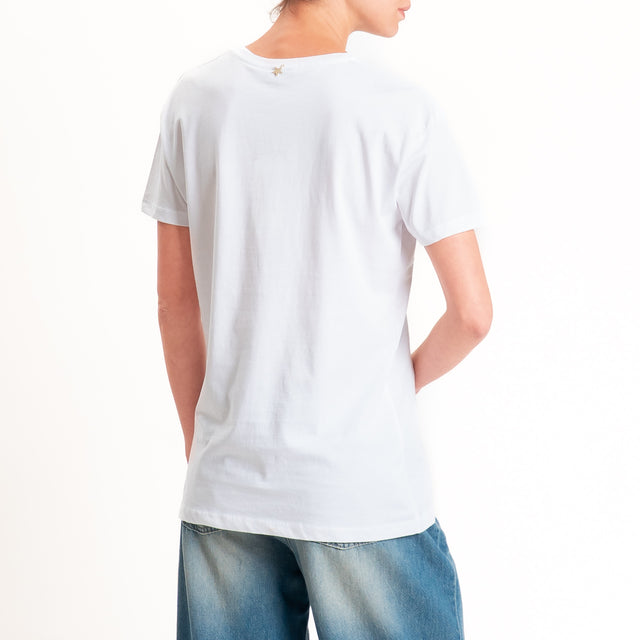 Souvenir-T-shirt stampa"SWEET LIKE SUGAR" - bianco