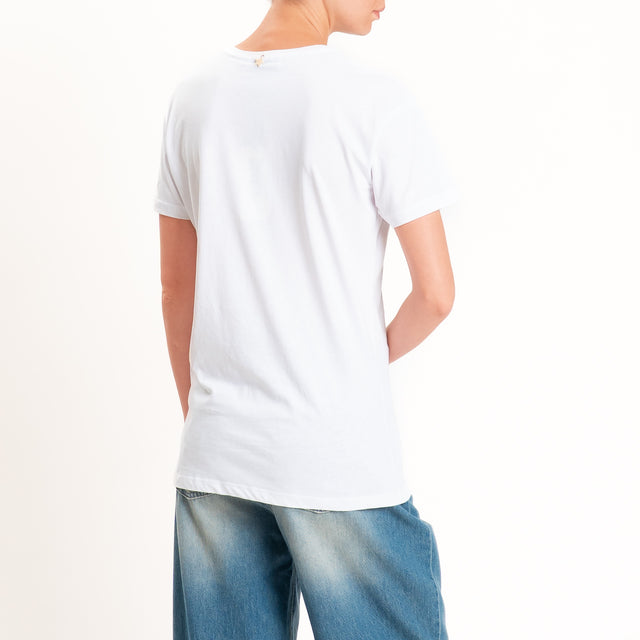 Souvenir-T-shirt"DAMMI UN BUON MOJITO PER RESTARE" - bianco