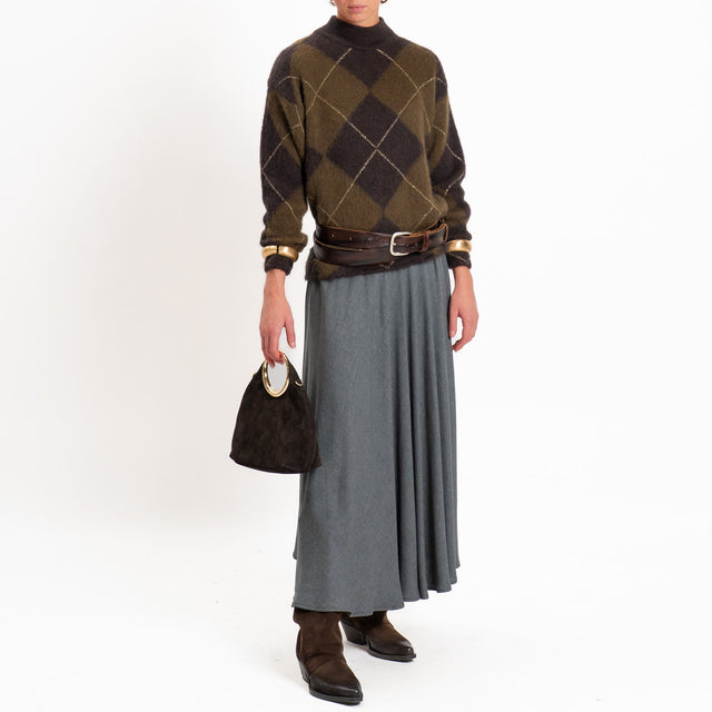 Souvenir-Maglia mohair rombi - moro/militare