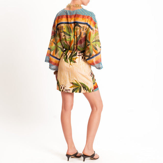 Tensione in-Chemisier mussola fantasia - sand/olive/peach