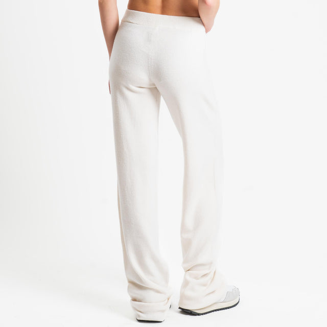 Tensione in-Completo maglia collo montato + pantalone - crema