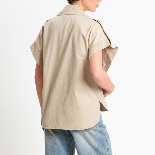 Tensione in-Gilet over doppiopetto - beige