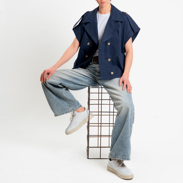 Tensione in-Gilet over doppiopetto - blu