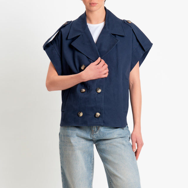 Tensione in-Gilet over doppiopetto - blu