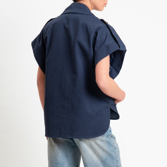 Tensione in-Gilet over doppiopetto - blu