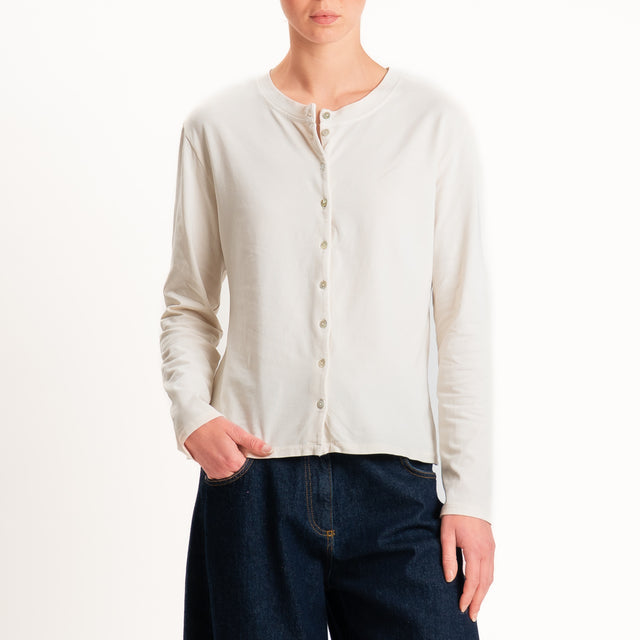 Tensione in-T-shirt rebecchina in jersey - burro