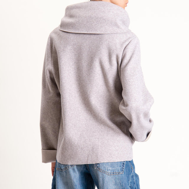 Tensione in-Giaccone con cappuccio velour neoprene - cacha