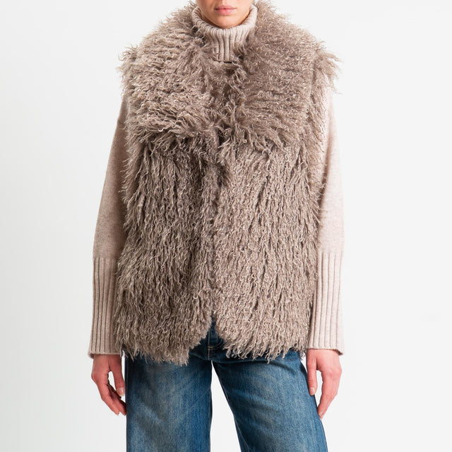 Tensione in-Gilet ecomongolia - taupe