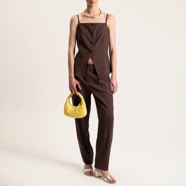 Tensione in-Completo top e pantalone - moro