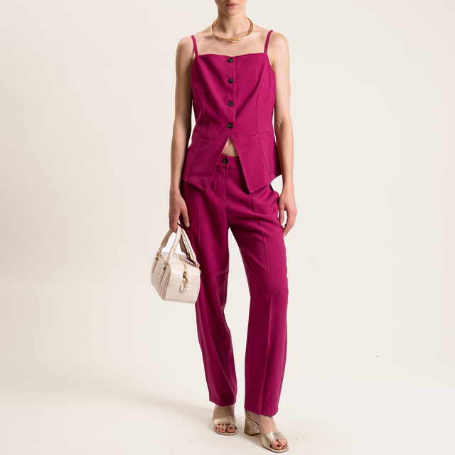 Tensione in-Completo top e pantalone - fragola