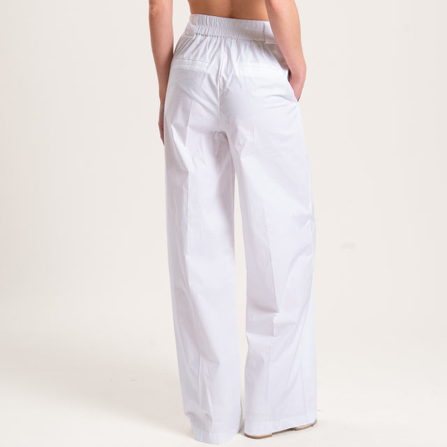 Tensione in-Competo top e pantalone cotone light elasticizzato - bianco
