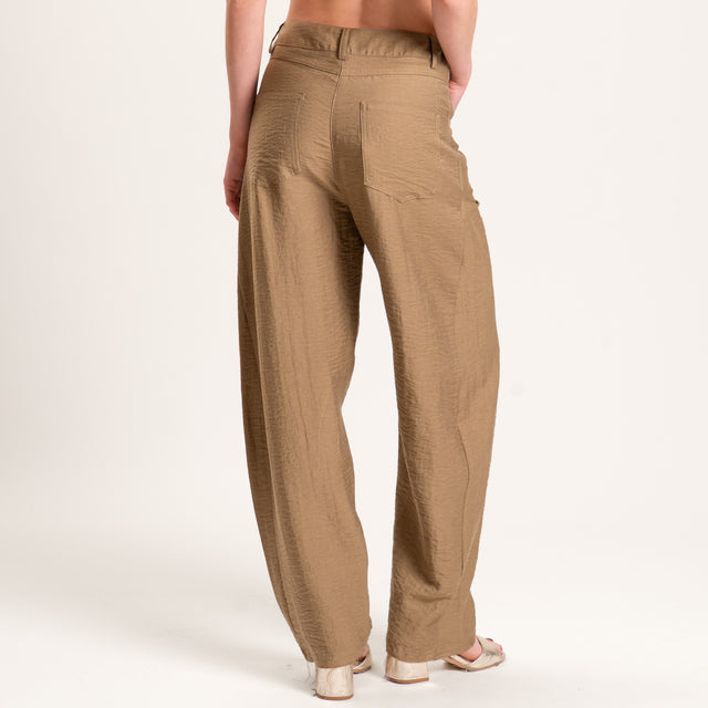 Tensione in-Completo gilet e pantalone misto lino - biscotto