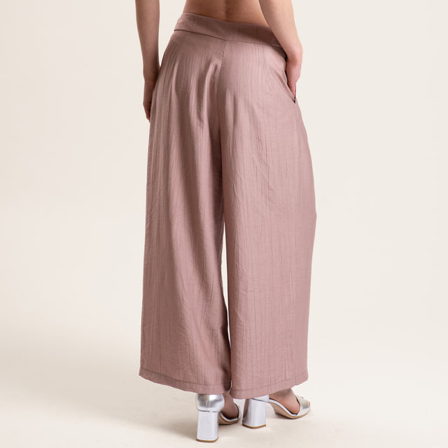 Tensione in-Pantalone viscosa goffrato - rosa