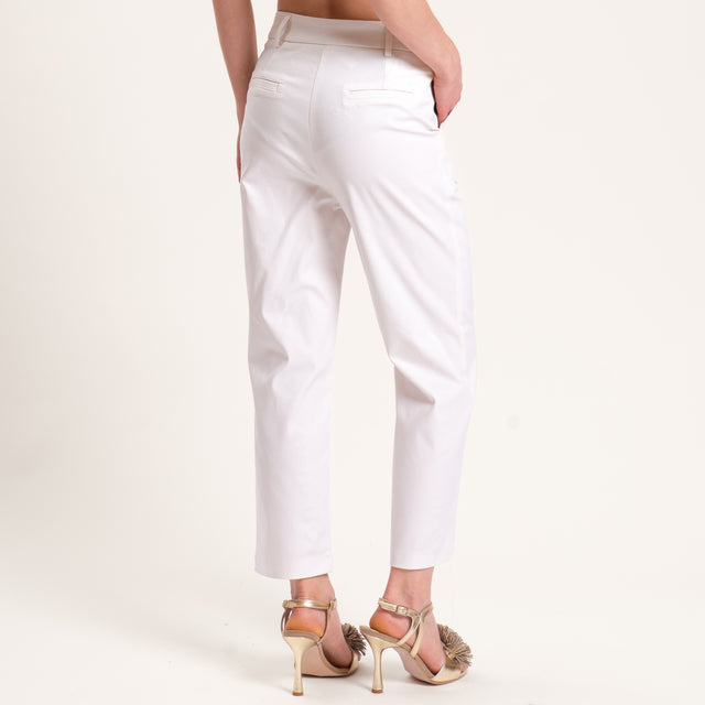 Tensione in-Pantalone cotone elasticizzato - burro