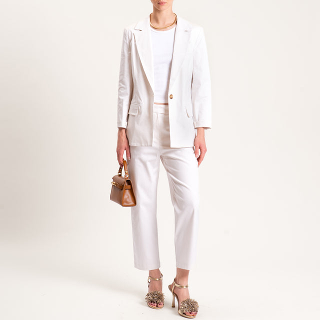 Tensione in-Pantalone cotone elasticizzato - burro