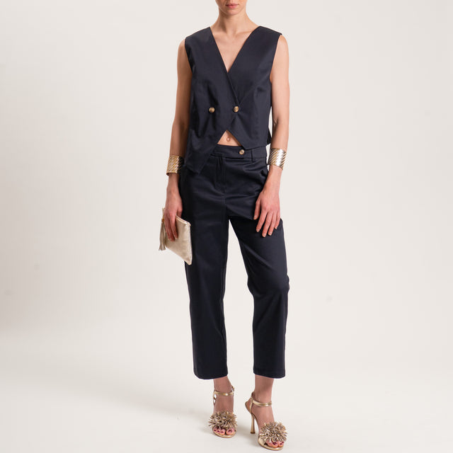 Tensione in-Pantalone cotone elasticizzato - nero