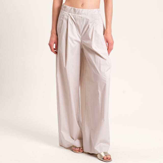 Tensione in-Pantalone cotone superlight elasticizzato - beige