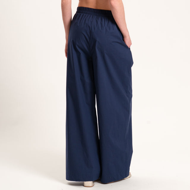 Tensione in-Pantalone cotone superlight elasticizzato - blu