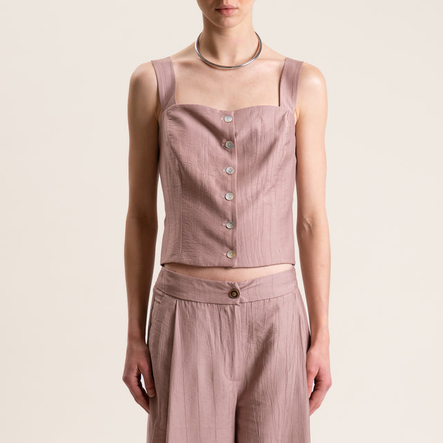 Tensione in-Top viscosa goffrato - rosa