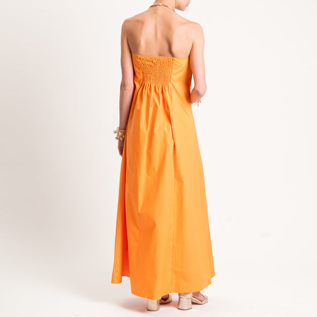 Tensione in-Abito a fascia elastico dietro - arancio