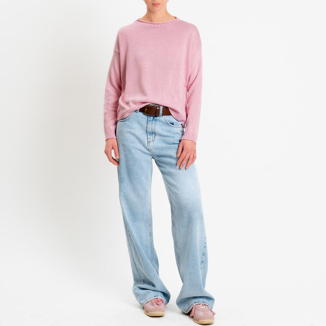 Tensione in-Maglia girocollo tessuto modal - rosa